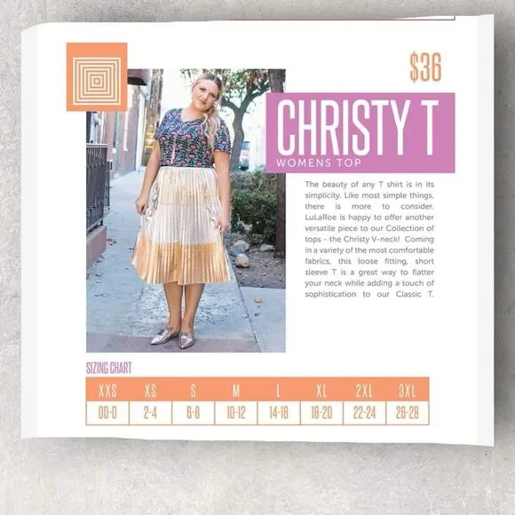 LuLaRoe Christy T - NWT- 3XL-Black/White Print - Picture 5 of 5